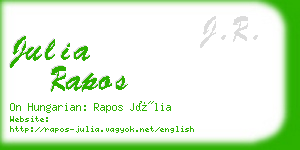 julia rapos business card